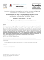A Domain-specific Rule Generation Using Model-Driven Architecture in Controlled Variability Model