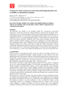Concept of a safety system to be used when performing dynamic tests of stability on agricultural machines