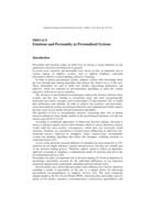 Emotions and personality in personalized systems