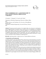 What surprised you? A questionnaire to map unexpectedness through FBS variables