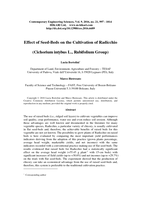 Effect of Seed-Beds on the Cultivation of Radicchio (Cichorium intybus L., Rubifolium Group)