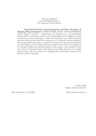 Experimental Study of Synchronization and Phase Dynamics in Flapping Wing Propulsion