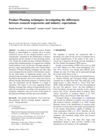 Product Planning techniques: investigating the differences between research trajectories and industry expectations