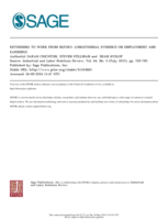 Returning to work from injury: Longitudinal evidence on employment and earnings