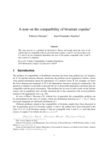 A note on the compatibility of bivariate copulas