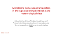 Monitoring daily evapotranspiration in the Alps exploiting Sentinel-2 and meteorological data