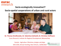Socio-ecologically innovative!? Socio-spatial cooperations of urban and rural actors