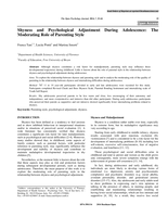 Shyness and Psychological Adjustment During Adolescence: The Moderating Role of Parenting Style