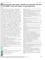 Genomewide meta-analysis identifies loci associated with IGF-I and IGFBP-3 levels with impact on age-related traits