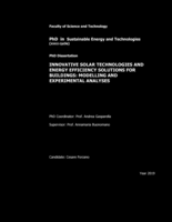 Innovative solar technologies and energy efficiency solutions for buildings: modelling and experimental analyses