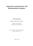 Supporting Group Discussions with Recommendation Techniques