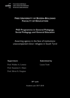 Asserting agency in the face of institutions: unaccompanied minor refugees in South Tyrol