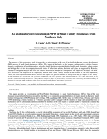 An exploratory investigation on NPD in Small Family Businesses from Northern Italy