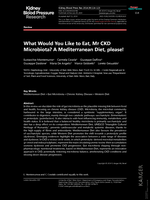 What Would You Like to Eat, Mr CKD Microbiota? A Mediterranean Diet, please!