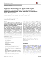 The increase of atmospheric CO2 affects growth potential and intrinsic water-use efficiency of Norway spruce forests: insights from a multi-stable isotope analysis in tree rings of two Alpine chronosequences