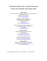 Do Ethical Leaders Exist? A Unified Theoretical Framework to Identify and Evaluate Them