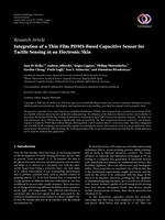 Integration of a Thin Film PDMS-Based Capacitive Sensor for Tactile Sensing in an Electronic Skin