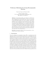 Preference elicitation for group recommender systems