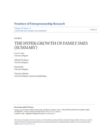 The hyper-growth of family SMEs (summary)