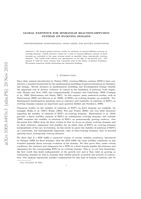 Global existence for semilinear reaction-diffusion systems on evolving domains