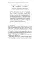 Why early-stage software startups fail: A behavioral framework