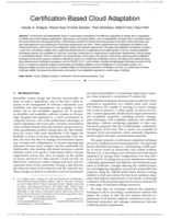 Certification-Based Cloud Adaptation