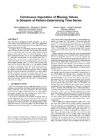 Continuous Imputation of Missing Values in Streams of Pattern-Determining Time Series
