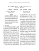 Data complexity of query answering in description logics (Extended abstract)