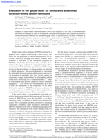 Evaluation of the gauge factor for membranes assembled by single-walled carbon nanotubes