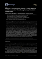 Outdoor Characterization of Phase Change Materials and Assessment of Their Energy Saving Potential to Reach NZEB