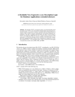 A decidable very expressive n-ary description logic for database applications (extended abstract)