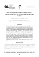 Solutions to automate operational monitoring activities of agro-forestry tasks