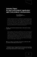 Semiotics’ Razor: Or, how to tell products’ signification apart from products’ communication