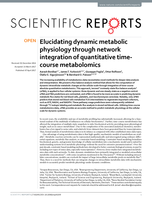 Elucidating dynamic metabolic physiology through network integration of quantitative time-course metabolomics