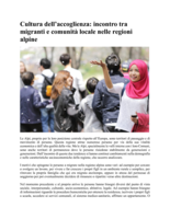 Cultura dell’accoglienza: incontro tra migranti e comunità locale nelle regioni alpine