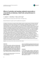 Effects of castration and weaning conducted concurrently or consecutively on behaviour, blood traits and performance in beef calves