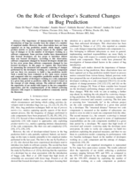 On the role of developer's scattered changes in bug prediction