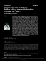 Building bridges between Mathematics, Insurance and Finance