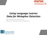 Using Language Learner Data for Metaphor Detection