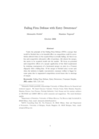 Failing firm defence with entry deterrence