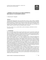 A product success scale for supporting research in engineering design