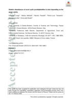 Relative abundances of novel cyclic prodelphinidins in wine depending on the grape variety