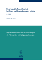 Moral hazard in financial markets: Inefficient equilibria and monetary policies