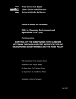 Control of the grapevine moth lobesia botrana through genetic modification of kairomones biosynthesis in the host plant