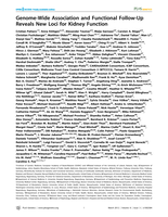 Genome-wide association and functional follow-up reveals new loci for kidney function