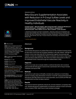 Beta-Glucans supplementation associates with reduction in p-cresyl sulfate levels and improved endothelial vascular reactivity in healthy individuals