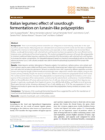 Italian legumes: Effect of sourdough fermentation on lunasin-like polypeptides