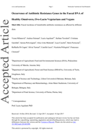 Occurrence of antibiotic resistance genes in the fecal DNA of healthy omnivores, ovo‐lacto vegetarians and vegans