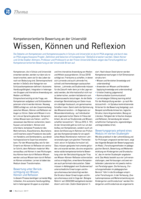 Wissen, Können und Reflexion. Kompetenzorientierte Bewertung an der Universität