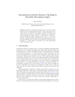 Inconsistency-tolerant instance checking in tractable description logics